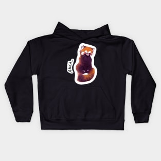 Shy Red Panda Kids Hoodie